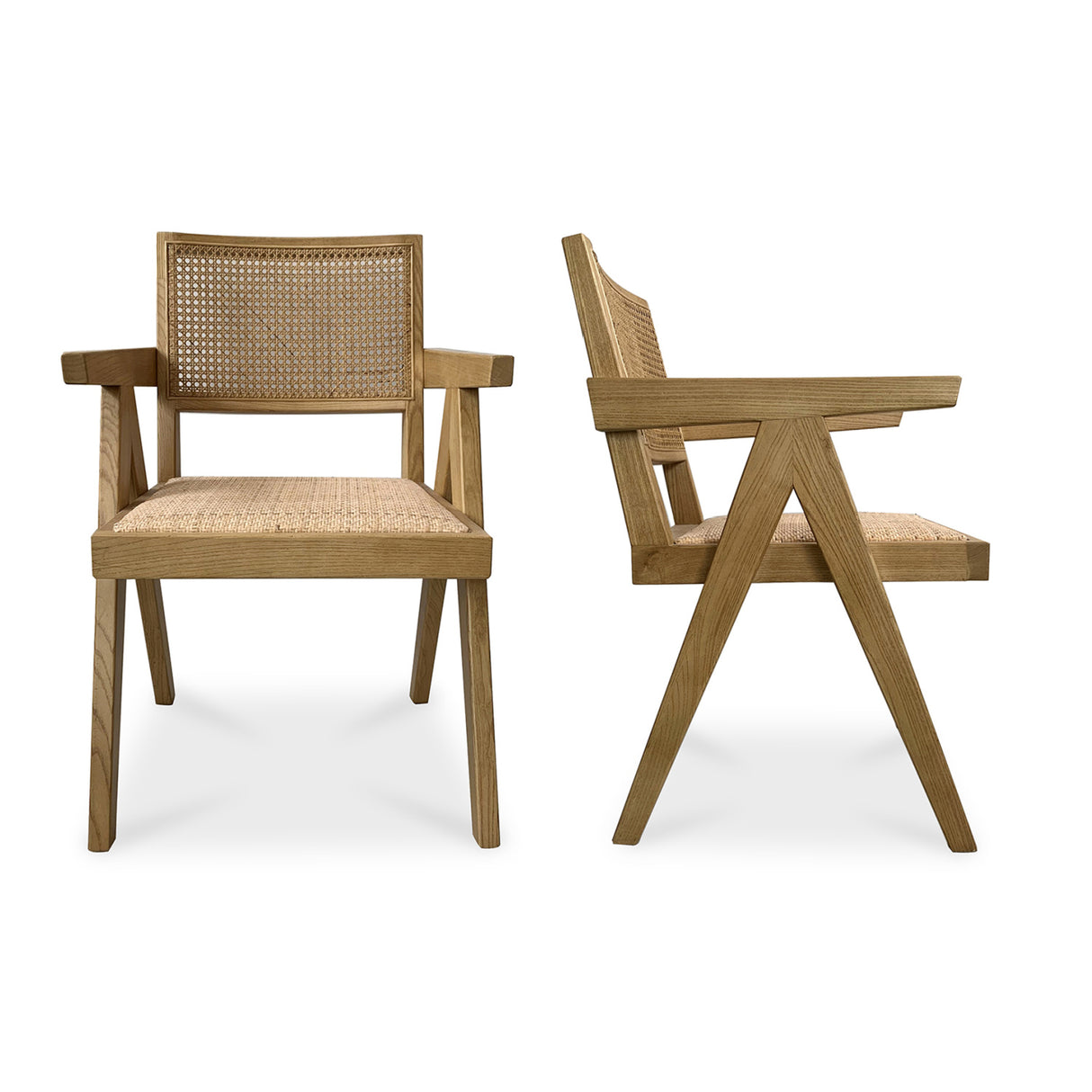   Modern European furniture - Rattan Mid-Century Dining Chairs (2) - www.oroa.com | Oroa.com