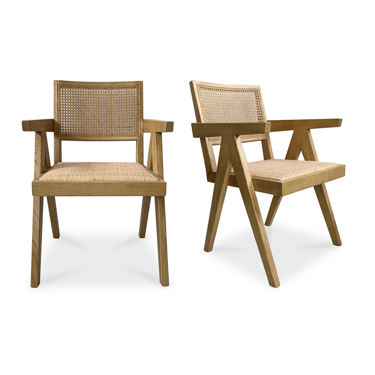   Modern European furniture - Rattan Mid-Century Dining Chairs (2) - www.oroa.com | Oroa.com