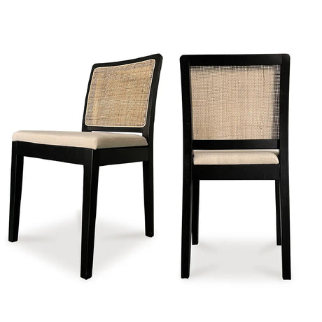   Modern European furniture - Rattan-Back Dining Chair Set (2) - www.oroa.com | Oroa.com
