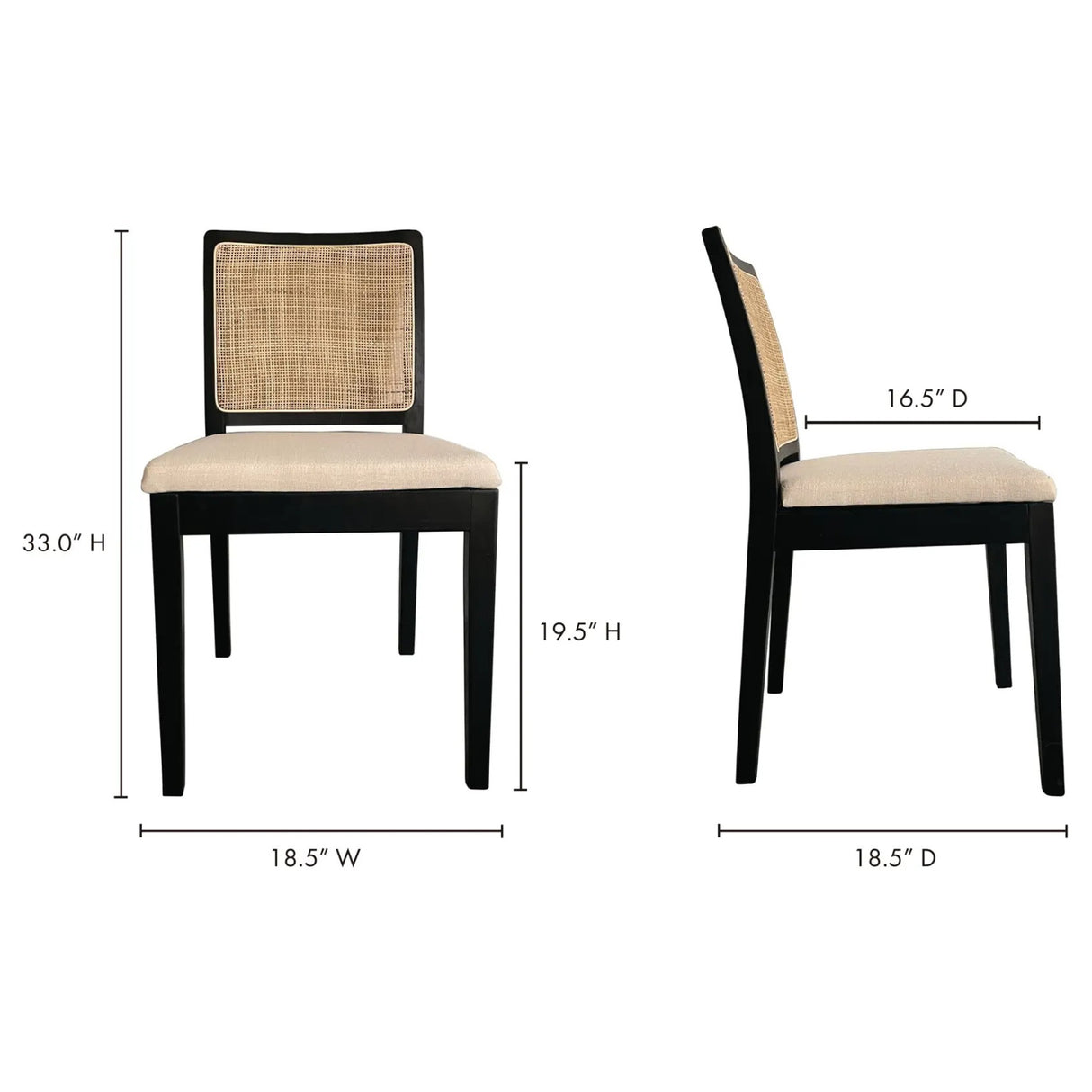   Modern European furniture - Rattan-Back Dining Chair Set (2) - www.oroa.com | Oroa.com