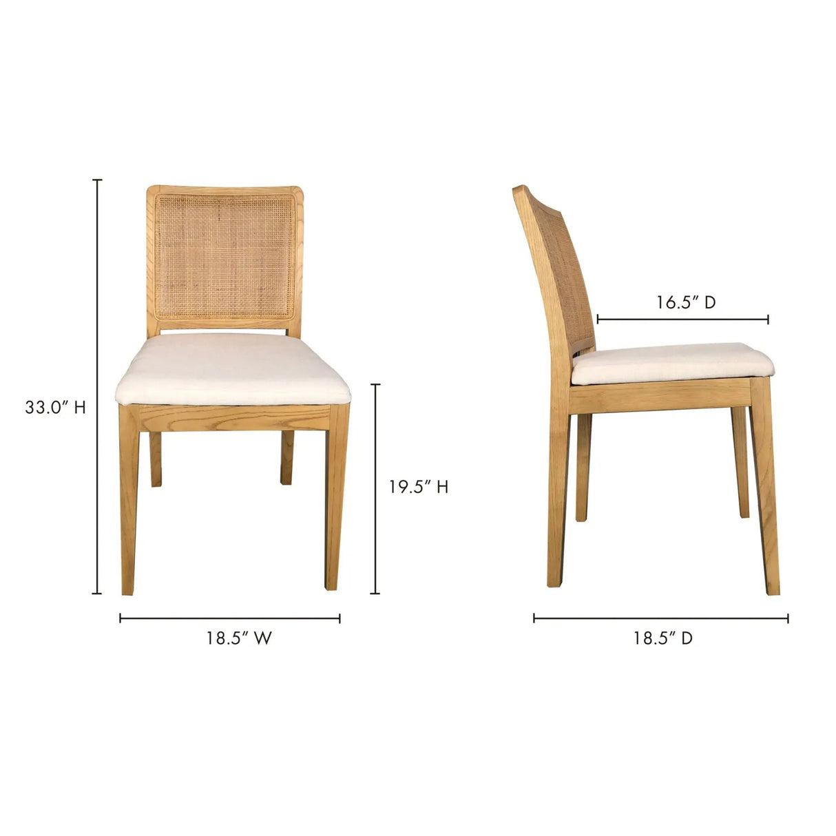   Modern European furniture - Rattan-Back Dining Chair Set (2) - www.oroa.com | Oroa.com