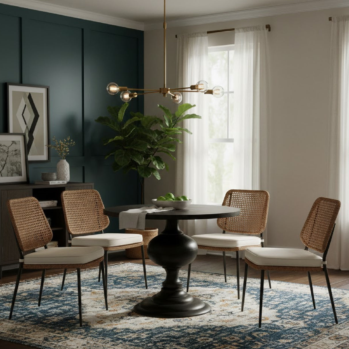   Modern European furniture - Black Aluminum Round Dining Table - www.oroa.com | Oroa.com