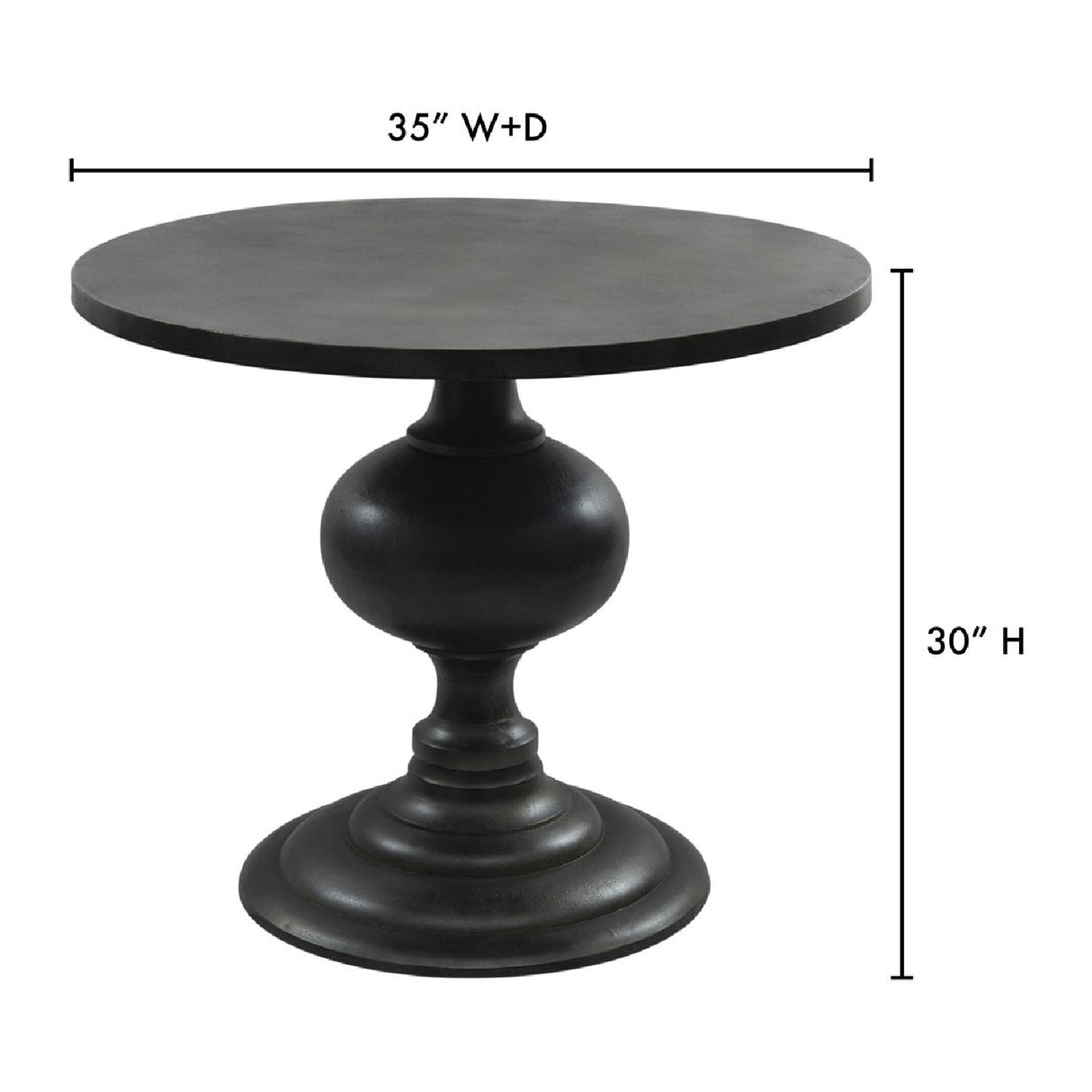   Modern European furniture - Black Aluminum Round Dining Table - www.oroa.com | Oroa.com