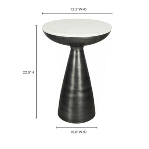  Modern European furniture - Aluminum Base Marble Side Table - www.oroa.com | Oroa.com