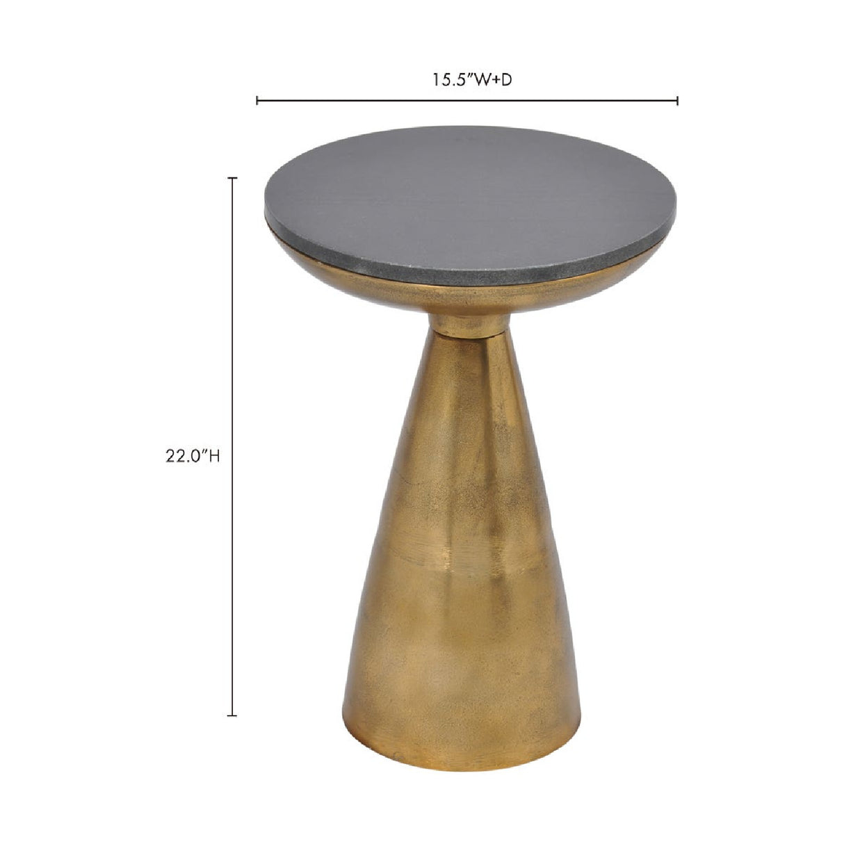   Modern European furniture - Brass Base Side Table - www.oroa.com | Oroa.com