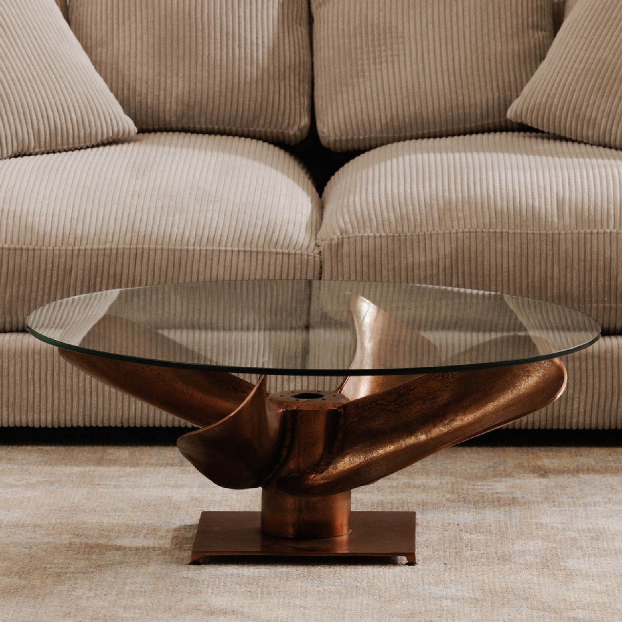   Modern European furniture - Copper Base Nautical Coffee Table - www.oroa.com | Oroa.com