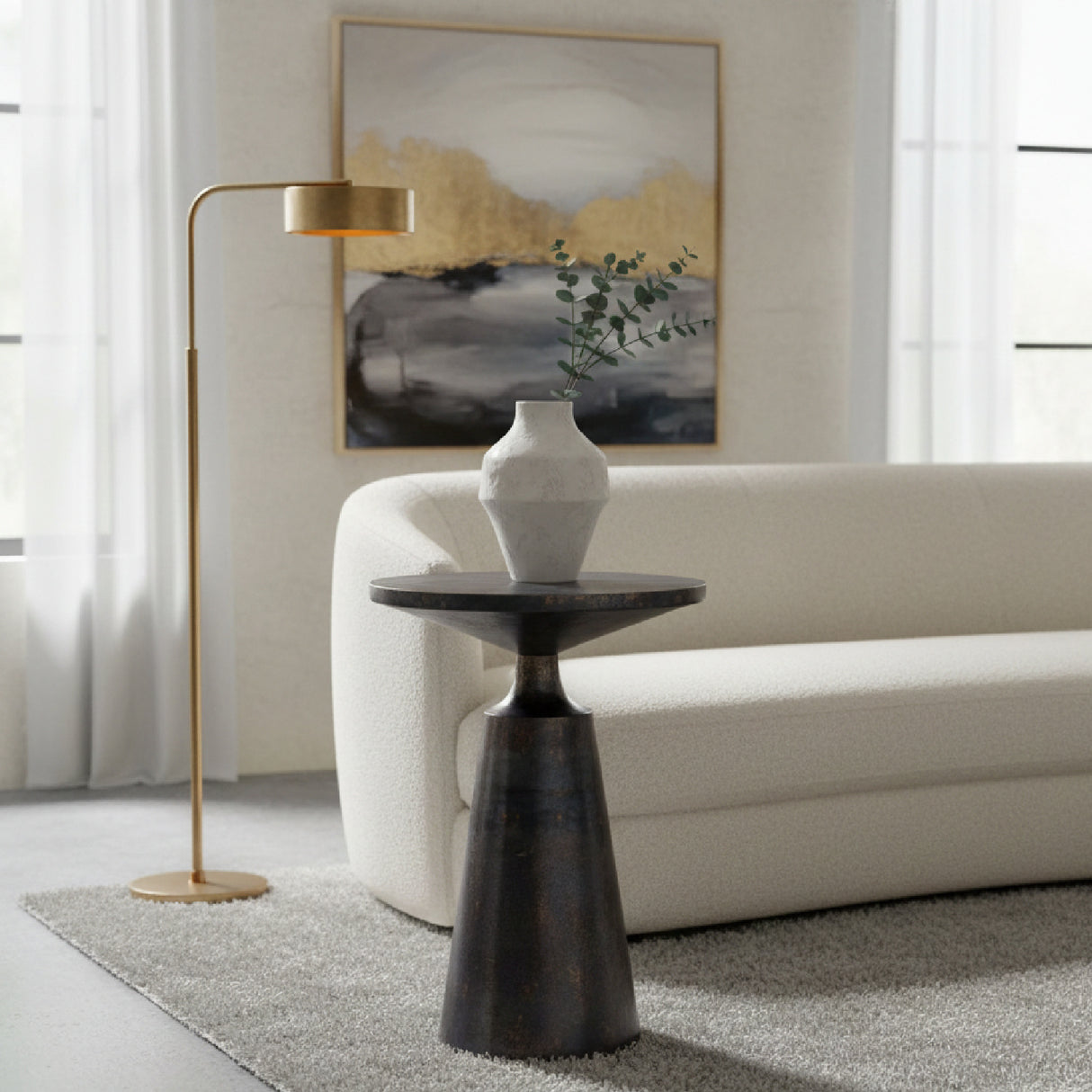   Modern European furniture - Gray Industrial Style Accent Table - www.oroa.com | Oroa.com