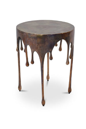   Modern European furniture - Antique Copper Dripping Accent Table - www.oroa.com | Oroa.com