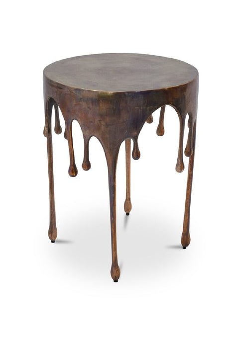   Modern European furniture - Antique Copper Dripping Accent Table - www.oroa.com | Oroa.com