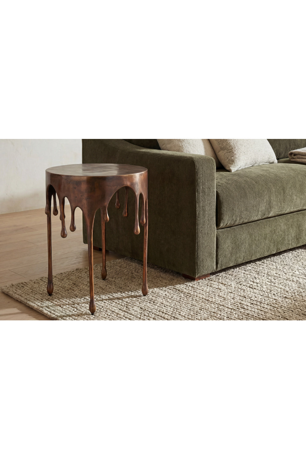   Modern European furniture - Antique Copper Dripping Accent Table - www.oroa.com | Oroa.com