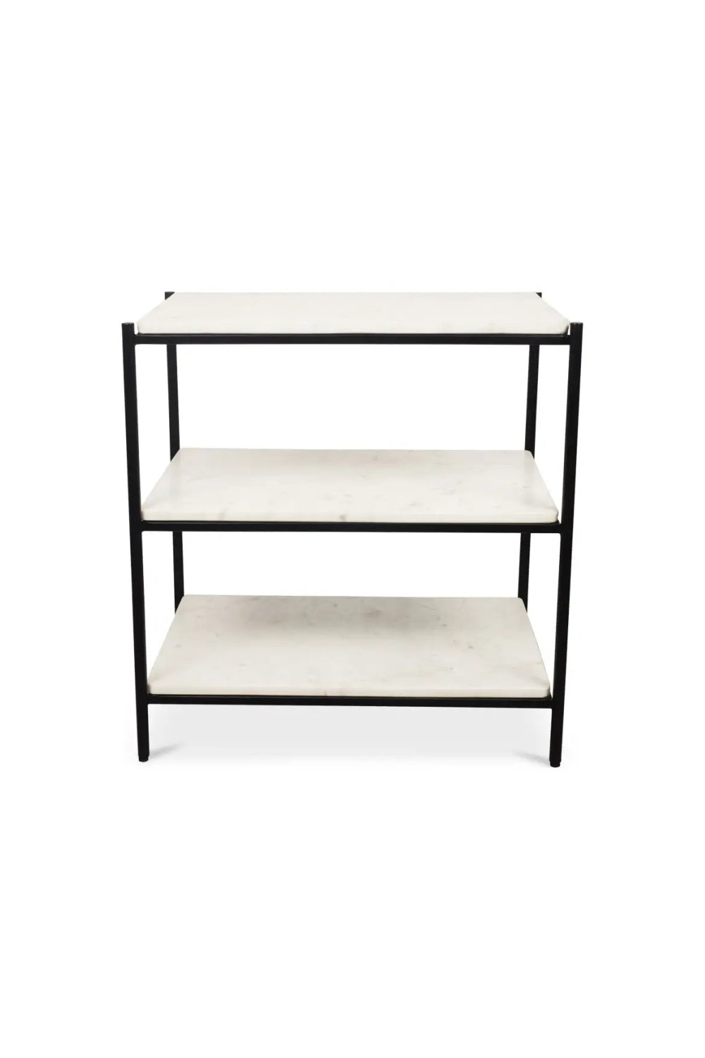   Modern European furniture - White Marble 3-Layer Nightstand - www.oroa.com | Oroa.com