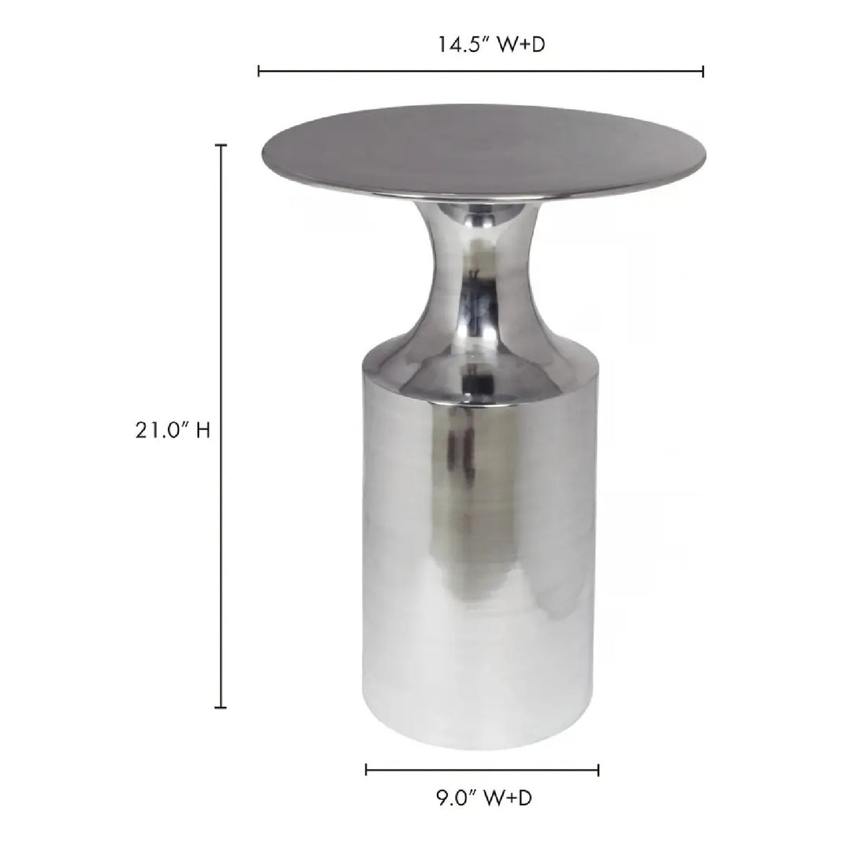   Modern European furniture - Metallic Collumn-Base Accent Table - www.oroa.com | Oroa.com