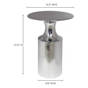   Modern European furniture - Metallic Collumn-Base Accent Table - www.oroa.com | Oroa.com