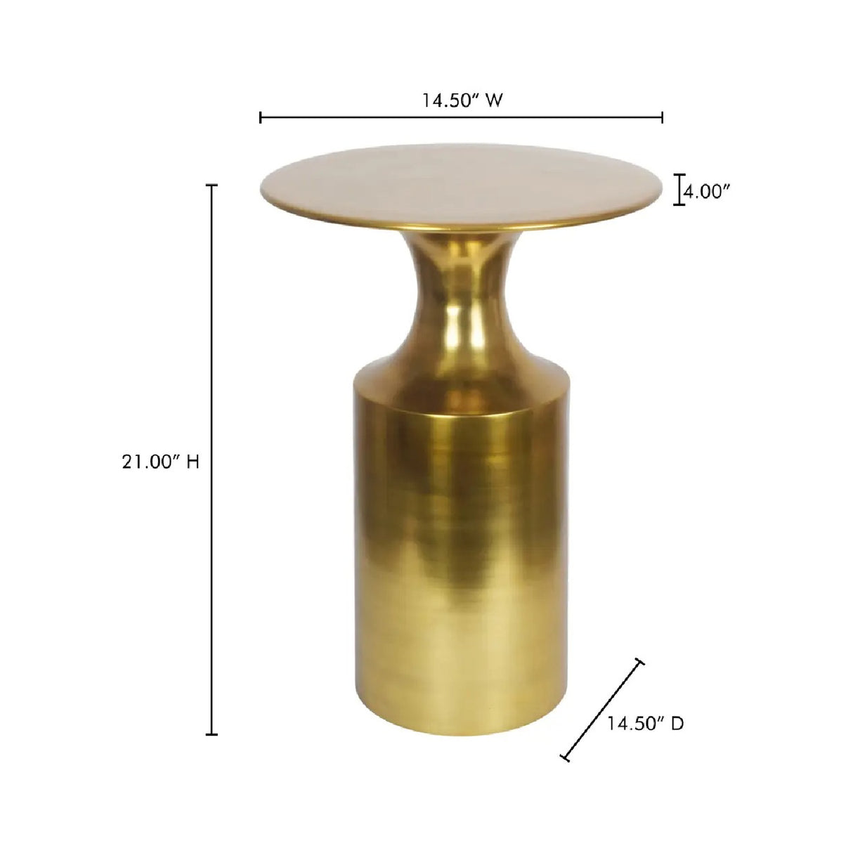   Modern European furniture - Metallic Collumn-Base Accent Table - www.oroa.com | Oroa.com