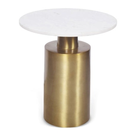   Modern European furniture - Cylindrical Gold Base Accent Table - www.oroa.com | Oroa.com