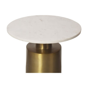   Modern European furniture - Cylindrical Gold Base Accent Table - www.oroa.com | Oroa.com