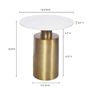   Modern European furniture - Cylindrical Gold Base Accent Table - www.oroa.com | Oroa.com