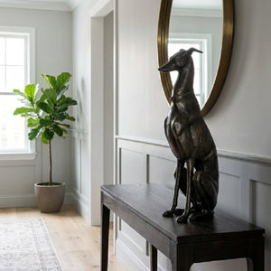   Modern European furniture - Black Greyhound Sculpture - www.oroa.com | Oroa.com
