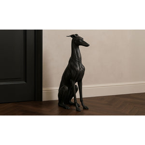   Modern European furniture - Black Greyhound Sculpture - www.oroa.com | Oroa.com