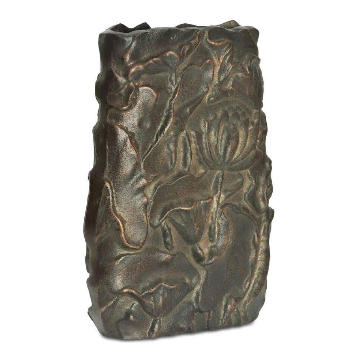   Modern European furniture - Antique Brass Petal Motif Vase - www.oroa.com | Oroa.com