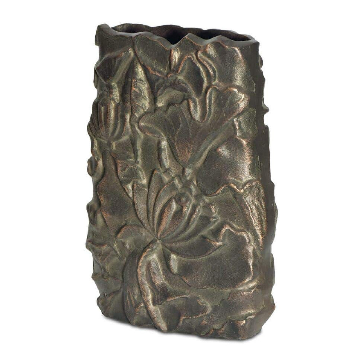   Modern European furniture - Antique Brass Petal Motif Vase - www.oroa.com | Oroa.com