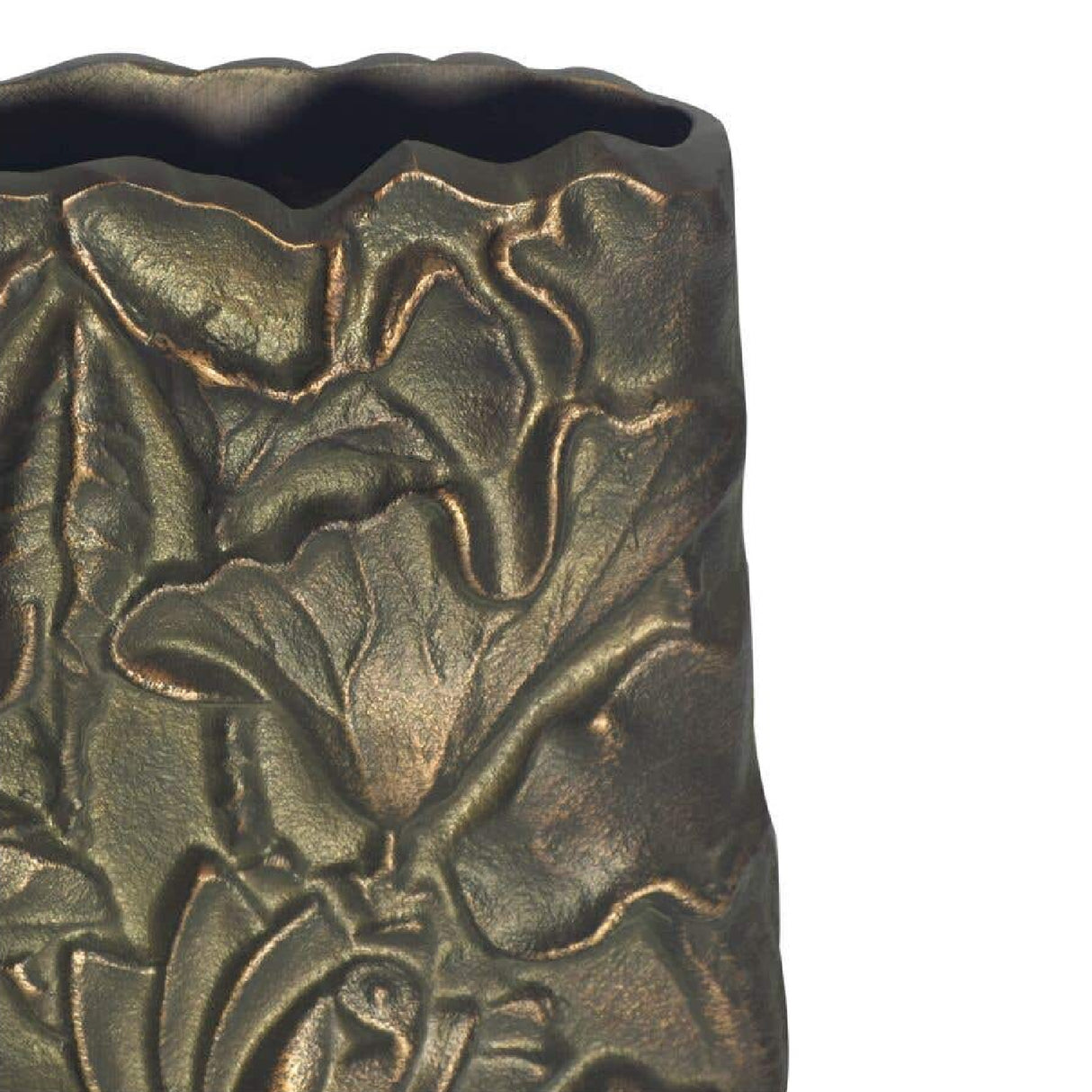   Modern European furniture - Antique Brass Petal Motif Vase - www.oroa.com | Oroa.com
