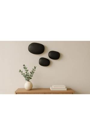   Aged Black Wall Sculpture Set (3) | Oroa.com