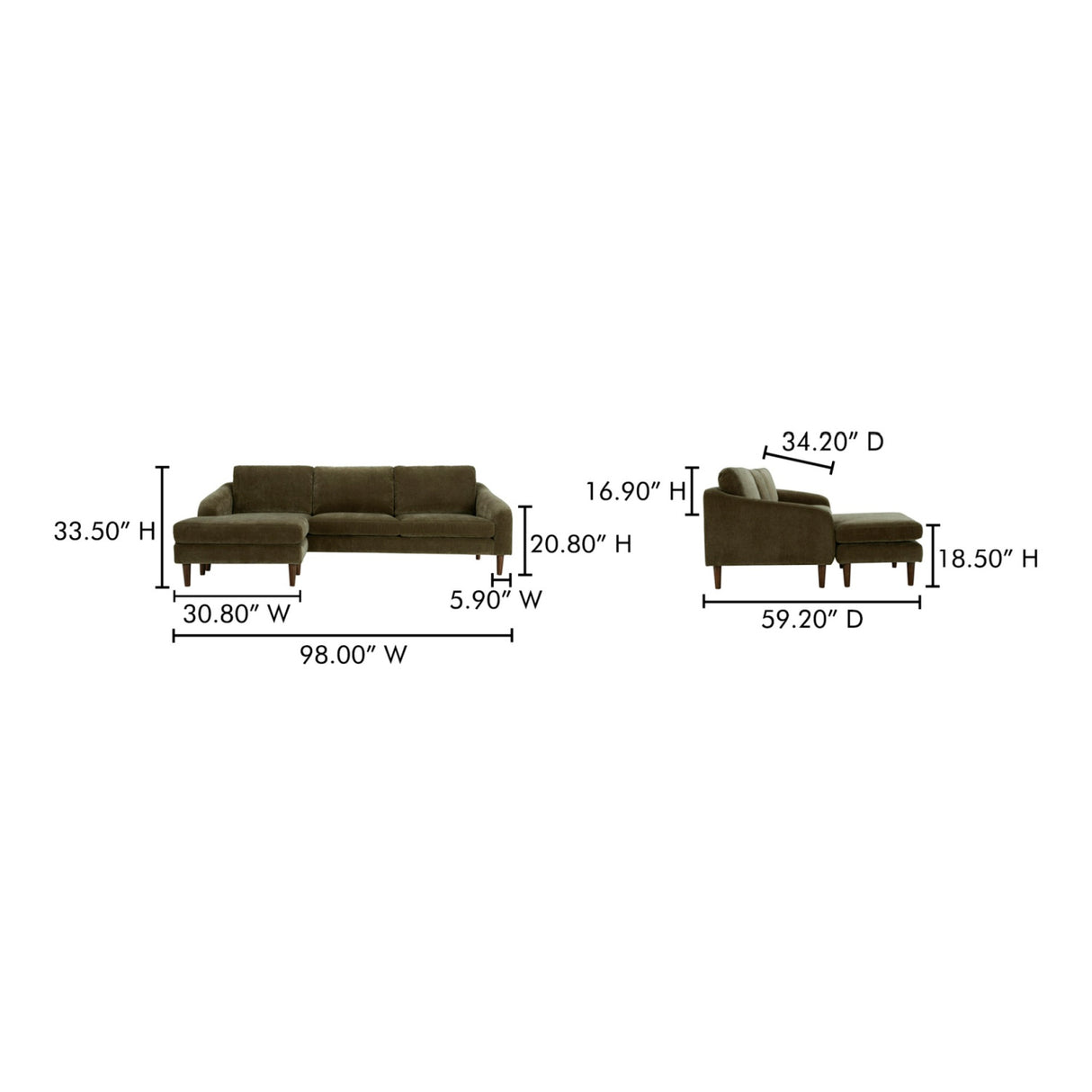   Modern European furniture - Fabric Sectional Sofa - www.oroa.com | Oroa.com