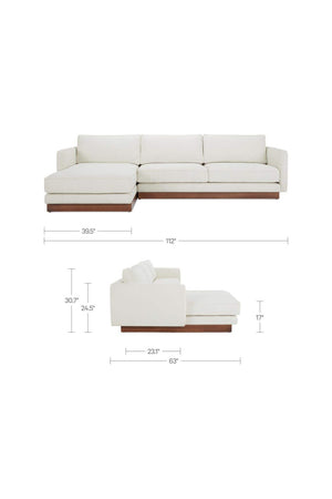   Modern European furniture - White Left Sectional Sofa - www.oroa.com | Oroa.com