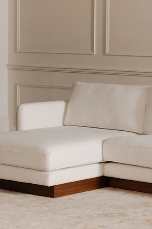   Modern European furniture - White Left Sectional Sofa - www.oroa.com | Oroa.com