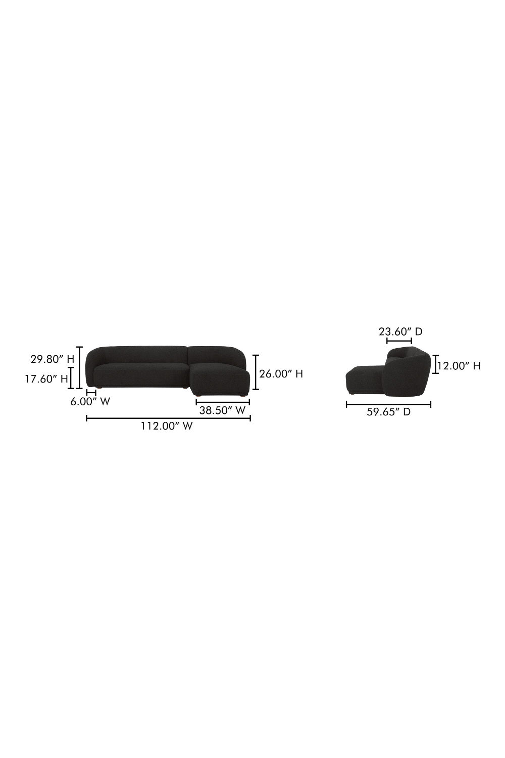   Modern European furniture - Curved Back Sectional Sofa - www.oroa.com | Oroa.com
