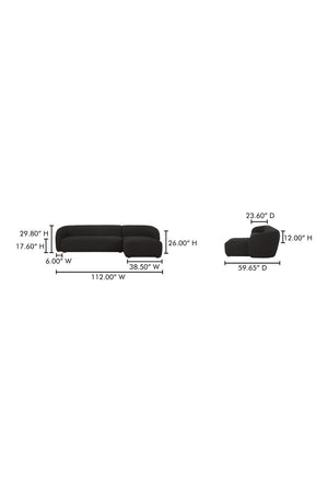   Modern European furniture - Curved Back Sectional Sofa - www.oroa.com | Oroa.com