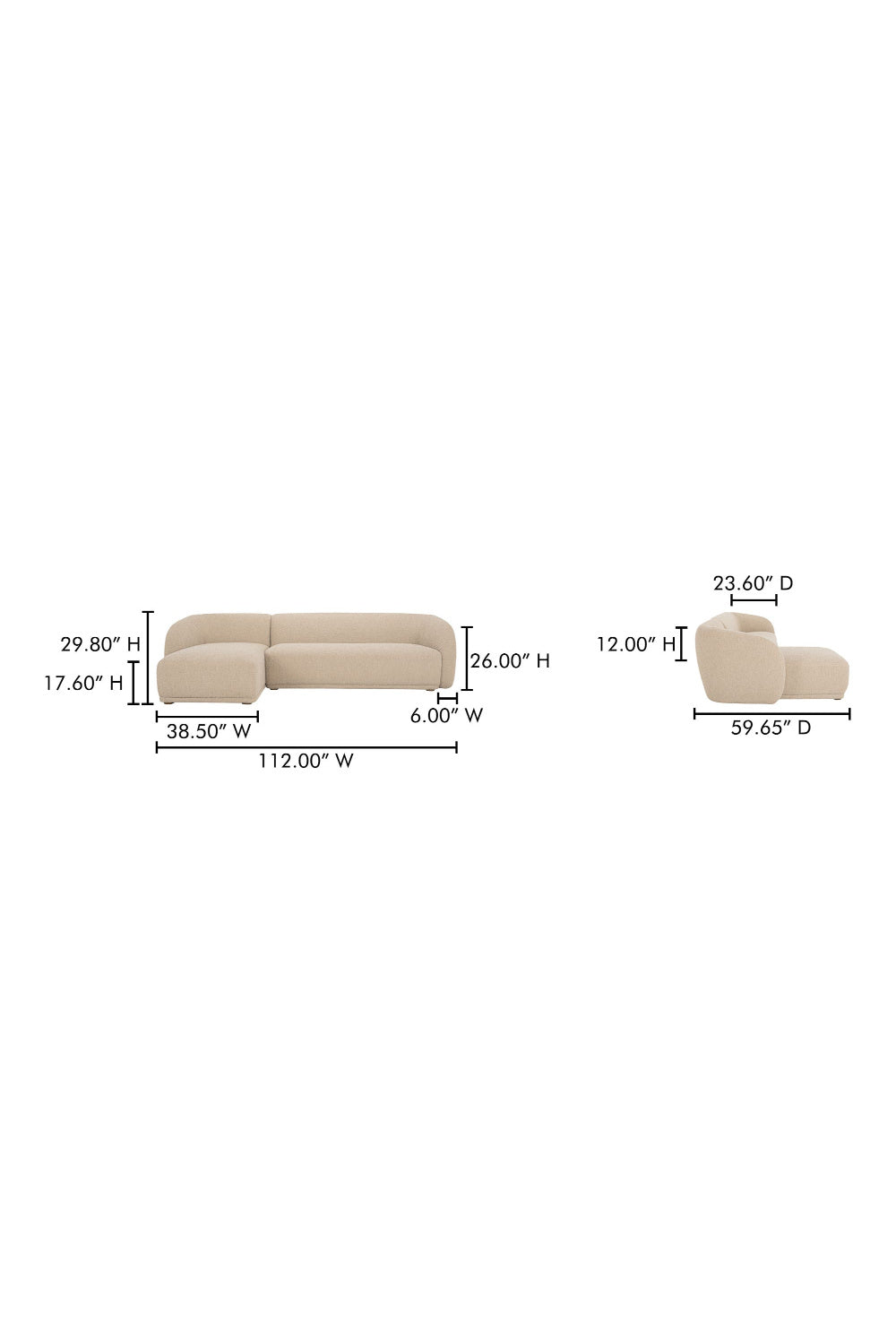   Modern European furniture - Curved Back Sectional Sofa - www.oroa.com | Oroa.com