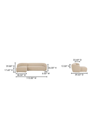   Modern European furniture - Curved Back Sectional Sofa - www.oroa.com | Oroa.com
