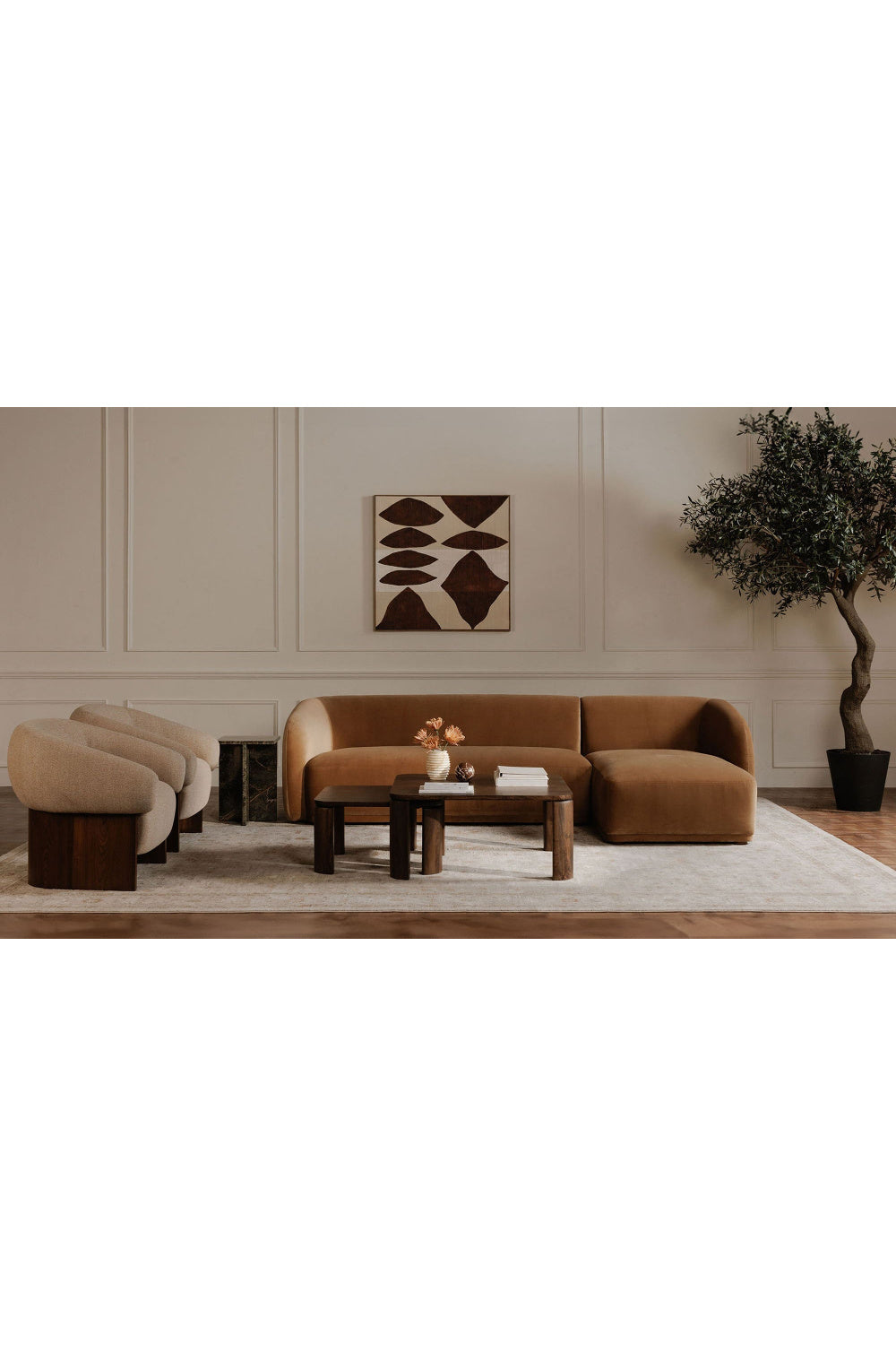   Modern European furniture - Curved Back Sectional Sofa - www.oroa.com | Oroa.com