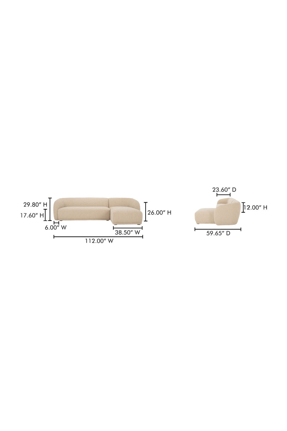   Modern European furniture - Curved Back Sectional Sofa - www.oroa.com | Oroa.com