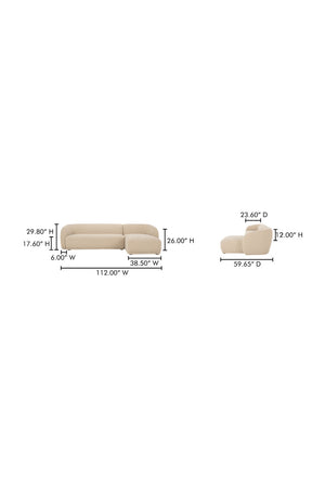   Modern European furniture - Curved Back Sectional Sofa - www.oroa.com | Oroa.com