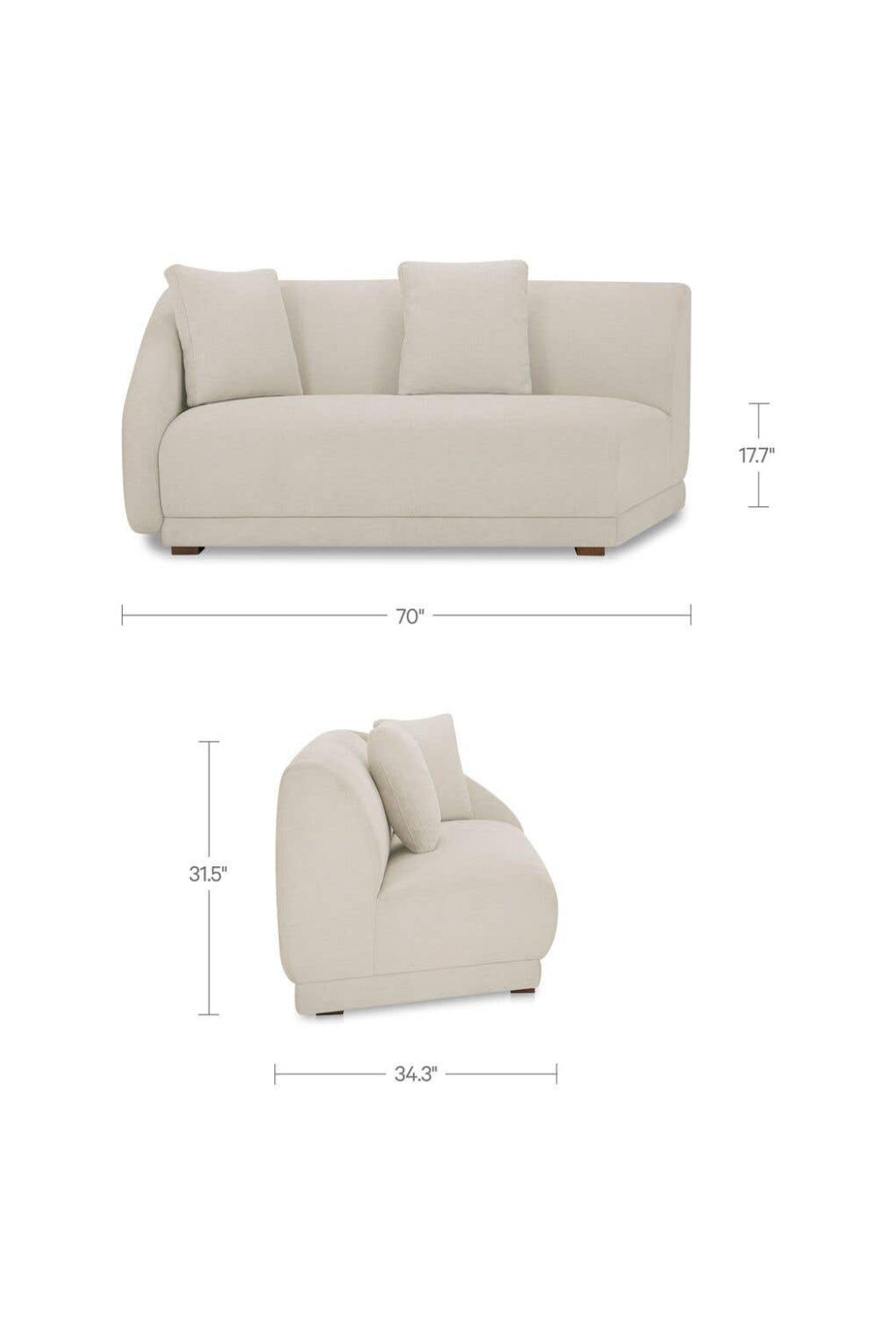   Modern European furniture - Gray Modular Lounge Chair - www.oroa.com | Oroa.com
