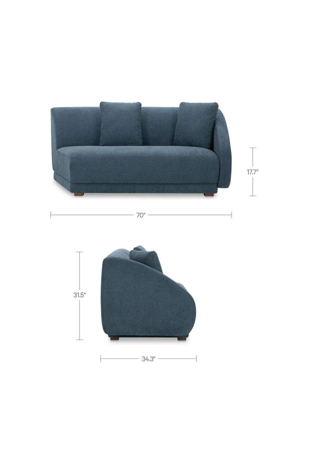   Modern European furniture - Blue Modular Lounge Chair - www.oroa.com | Oroa.com