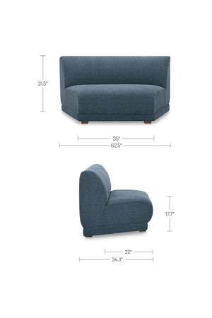   Modern European furniture - Blue Modular Lounge Chair - www.oroa.com | Oroa.com
