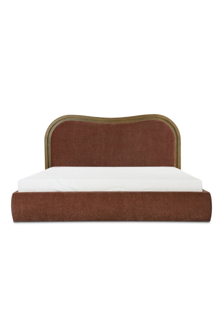  Modern European furniture - Brown Wave Headboard Bed - www.oroa.com | Oroa.com