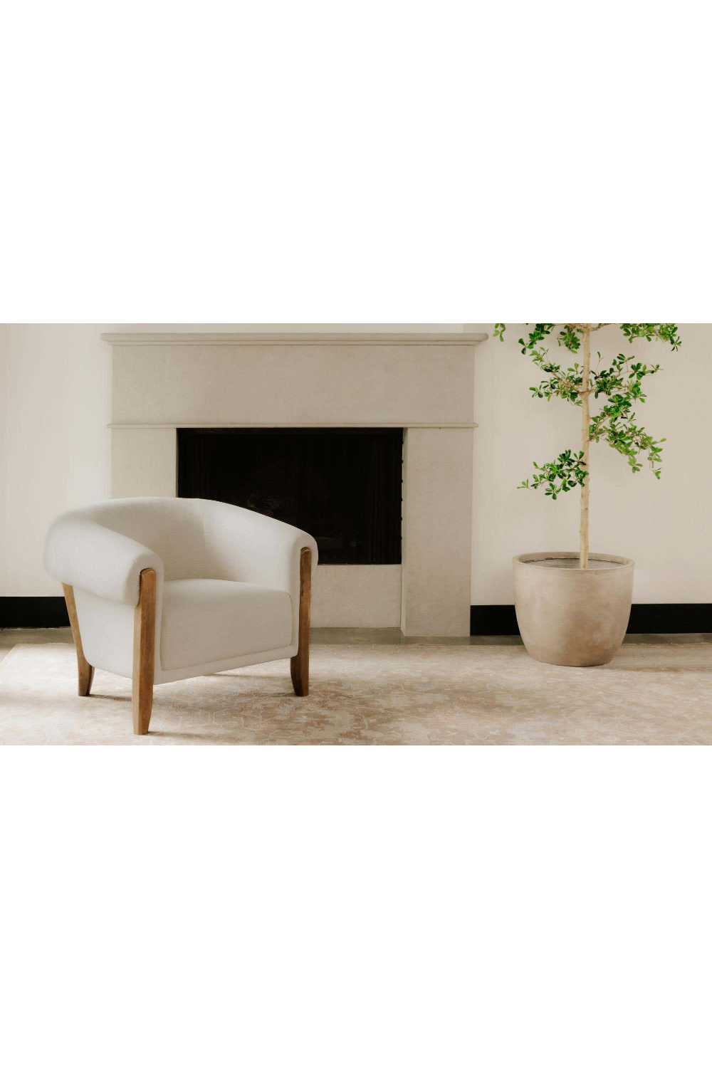   Modern European furniture - White Tub-Style Accent Chair - www.oroa.com | Oroa.com