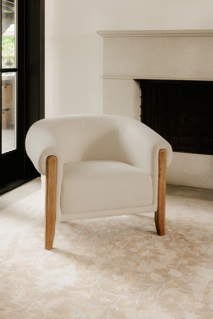   Modern European furniture - White Tub-Style Accent Chair - www.oroa.com | Oroa.com