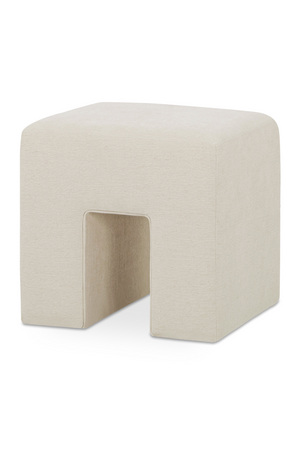   Modern European furniture - Linen Blend Square Stool - www.oroa.com | Oroa.com