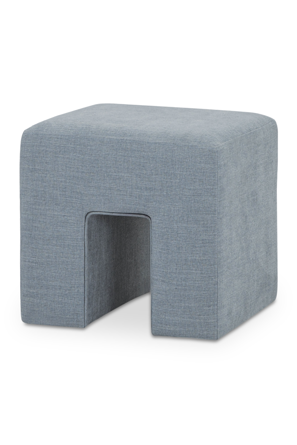   Linen Blend Square Stool | Oroa.com