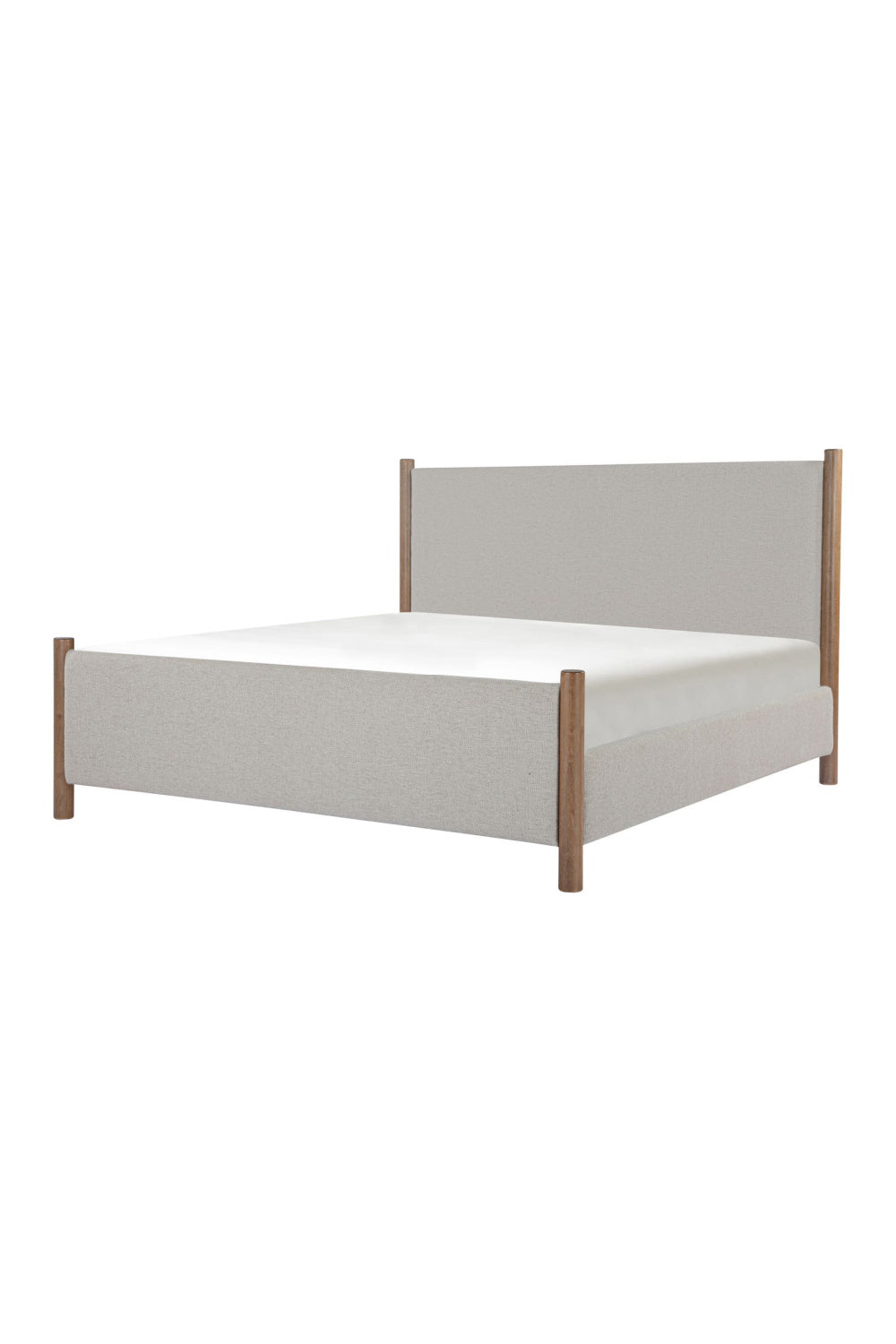   Modern European furniture - Rubberwood Framed Beige Bed - www.oroa.com | Oroa.com