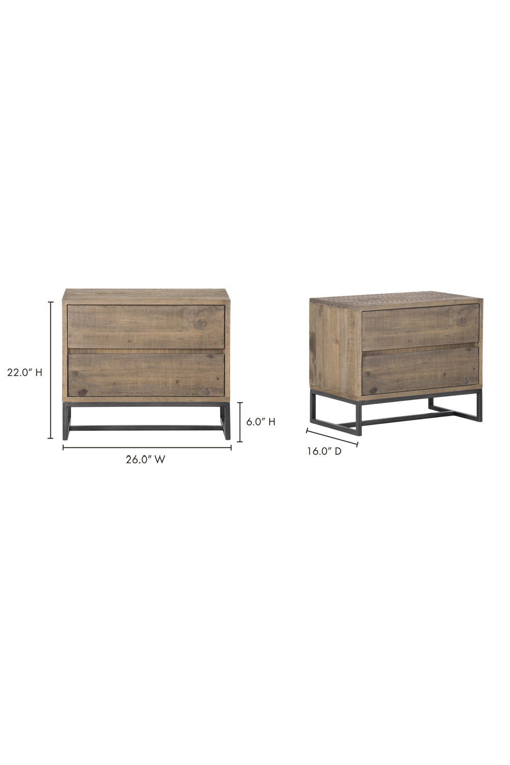   Modern European furniture - Rustic Modern Nightstand - www.oroa.com | Oroa.com