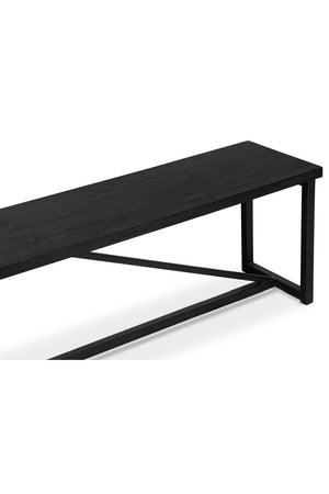   Modern European furniture - Black Pine Wood Bench - www.oroa.com | Oroa.com