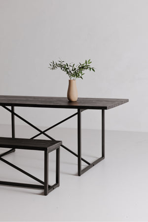   Modern European furniture - Black Pine Wood Bench - www.oroa.com | Oroa.com