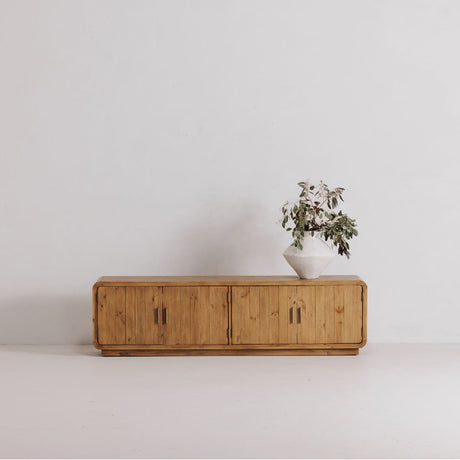   Modern European furniture - Rustic Pine 4-Door Media Cabinet - www.oroa.com | Oroa.com